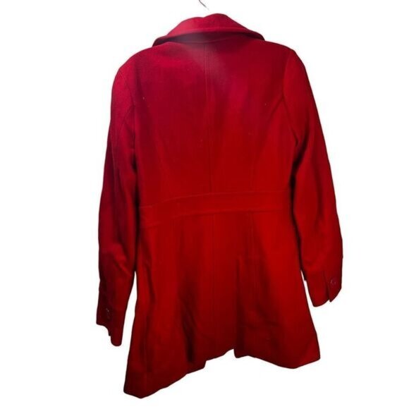 Anthropologie Tulle Red Wool Blend Fully Lined Jacket With Buttons Medium - Picture 2 of 7